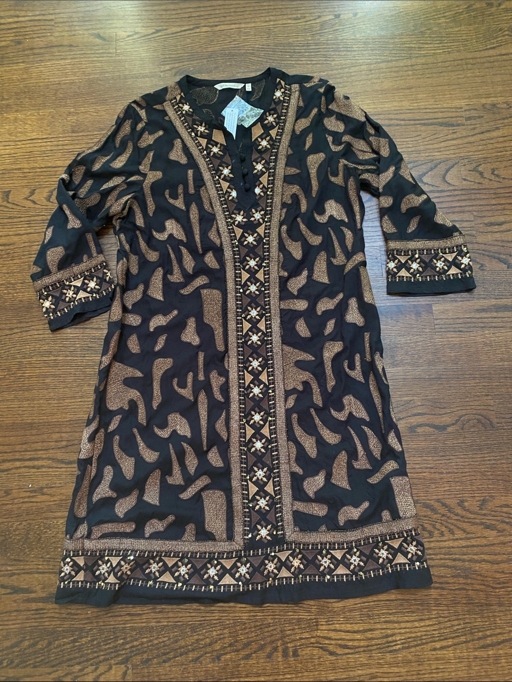 Soft Surroundings Hand Beaded/Embroidered Dress Size M